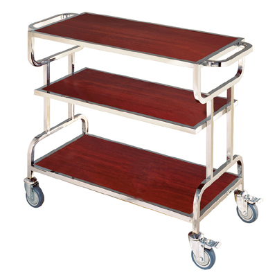 鋼木三層服務車