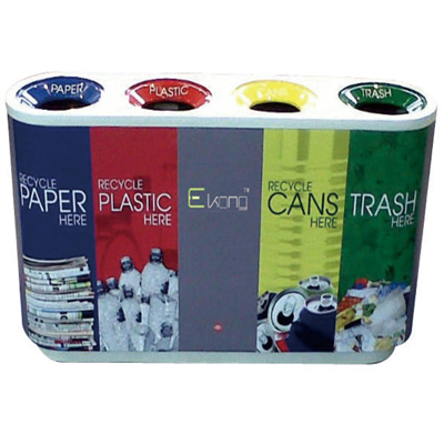 四孔分類環保回收桶