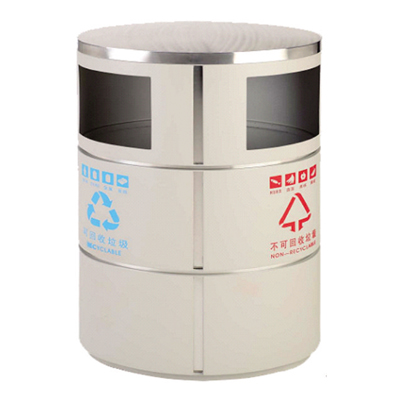 橢圓商務垃圾桶(淺灰色)