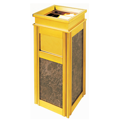 仿石四菱角座地煙灰桶